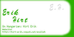 erik hirt business card